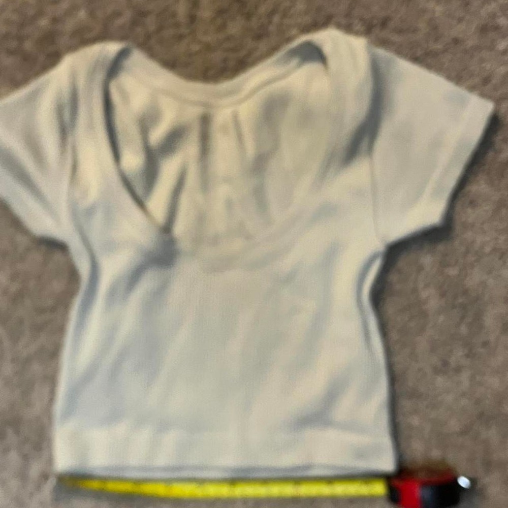 White ribbed crop top - Picture 3 of 6